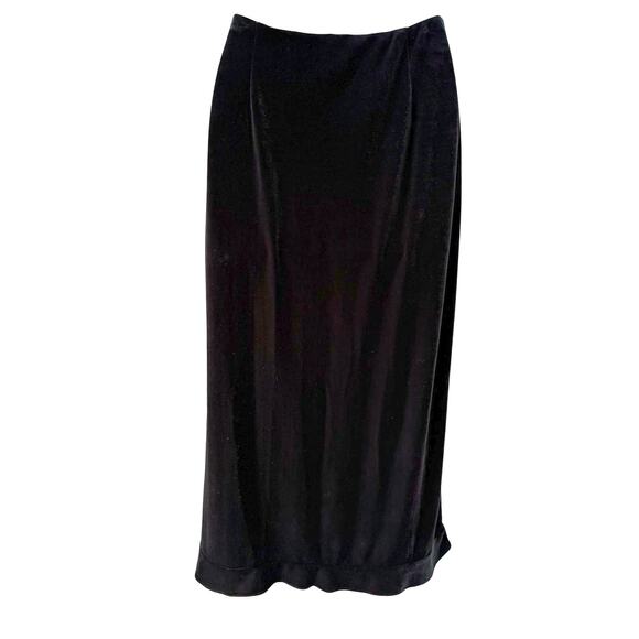 Black Velvet Maxi Skirt Womens Small Goth Witchy Whimsigoth Y2K Vamp Grunge Glam - Picture 4 of 8